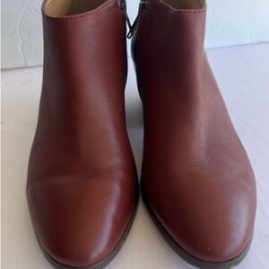 J. Crew Chestnut Leather Ankle Boots